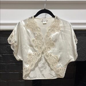 Vintage Cream Lace Women's Top